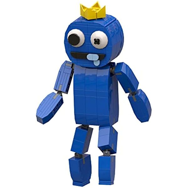 Rainbow Friends Building Block Set,Odd World Blue Monster Action Figure Horror Toy,Easter Friday Night Monster Building Blue 281pcs