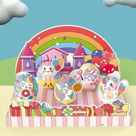New Easter Egg Painting DIY Handmade Graffiti Painting Egg Toy Easter unicorn Painting Children's Day Gift, Easter Basket Stuffers