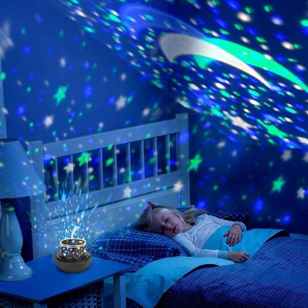 Star Night Light for Kids Universe Nightlight Projection Lamp Romantic Starfish Birthday New Bedroom Projector Lamp