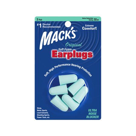 3 Pair Comfortable Ear Plugs for Sleeping, Snoring  Green