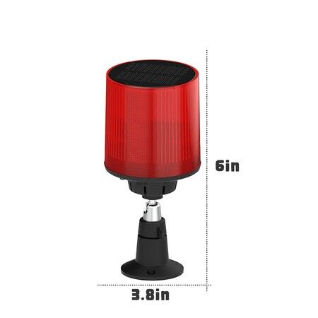 Solar Alarm, Infrared Timed Alarm Light, 13 Built-in Sound Effects Recordable, 8 Red LED , Suitable for Orchards, Construction Sites, Farm Barns