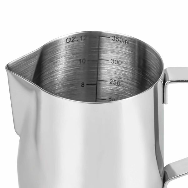 Milk Frothing Pitcher,12 Oz 350ml Milk Frother Steamer Cup Stainless Steel Espresso Cup