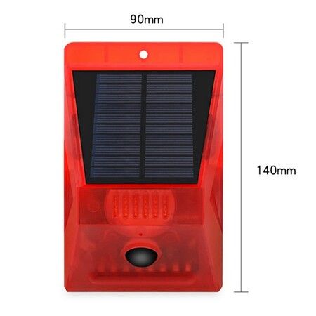 Solar Warning Light with Motion Detector Remote Control Waterproof 129db Sound Security Siren Light for Home Farm