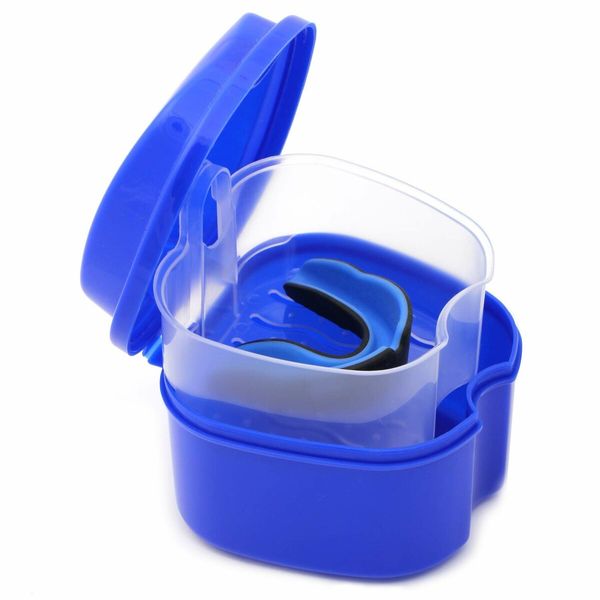 Denture Case, Denture Cup with Strainer, Denture Bath Box False Teeth Storage Box