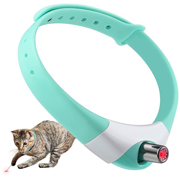 Cat Toys collar Wearable AutomaticLED Lights Electric Amusing Kitten Interactive Cat Toys for Indoor Cats, Pet Exercise Toys, USB Rechargeable