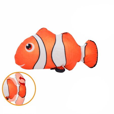 Flopping Fish Cat Toy 30cm Electric Moving Cat Toy Vibrating Toy interactive Pet Fun Toy emotion Exercise