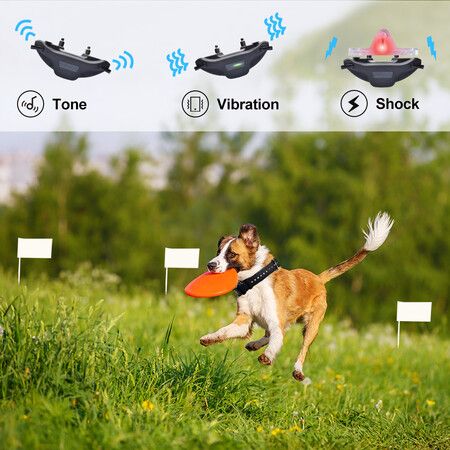 2in1 Dog Underground fence rechargeable waterproof electric dog fencing system and training collar with vibrate shock training