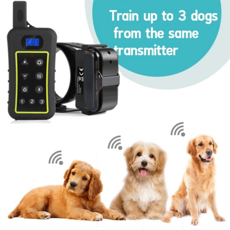 2xDog Training Collar  Rechargeable Pet Training  Dog Shock Collars with  Vibration/Beep/Light/Static/Anti-Bark Pet Trainer  (for 2 Dogs)