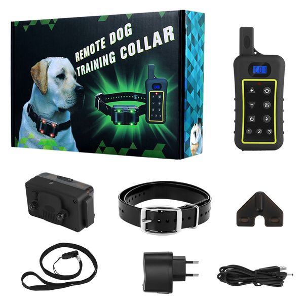 Dog Training Collar  Rechargeable Pet Training  Dog Shock Collars with  Vibration/Beep/Light/Static/Anti-Bark Pet Trainer (for 1 Dog)