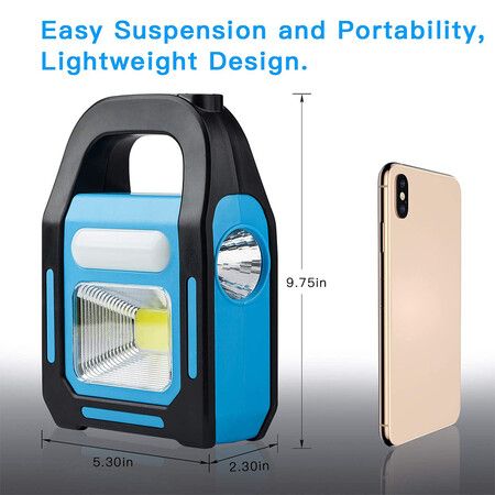 Solar Lanterns 3 in 1 USB Rechargeable Brightest COB LED Camping Device Charging Waterproof Emergency Lantern