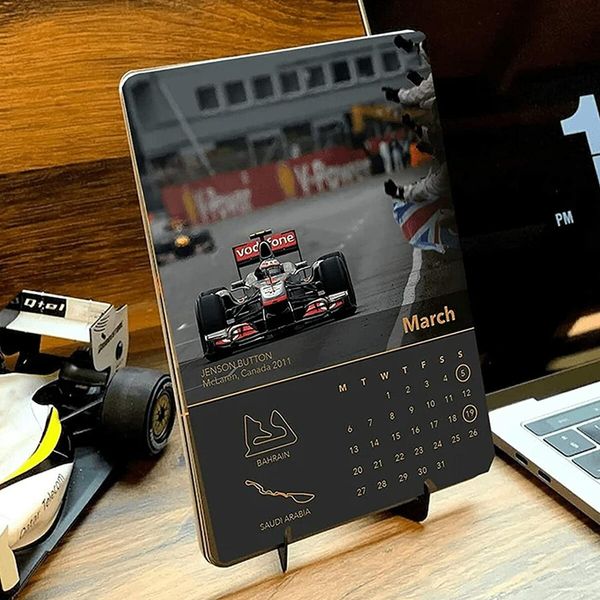 Desk Calendar 2023, Formula One Calendar, F1 Calendar Planner 2023 with Classic Story Images, Decorative F1 Calendar