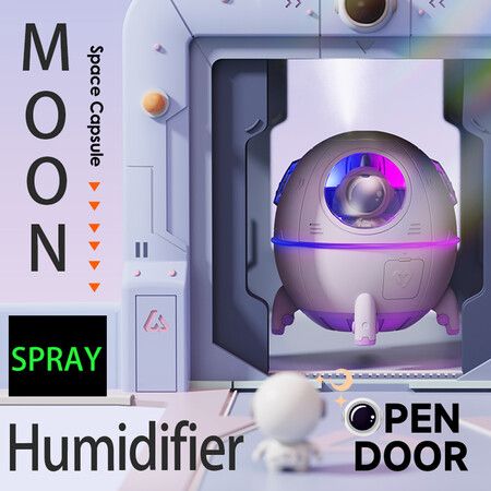 Astronaut Air Humidifier Electric Ultrasonic Aroma Essential Oil Diffuser Colorful LED Light  Mist Sprayer Gifts Color Purple