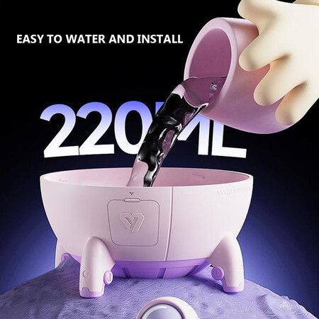 Astronaut Air Humidifier Electric Ultrasonic Aroma Essential Oil Diffuser Colorful LED Light  Mist Sprayer Gifts Color Purple