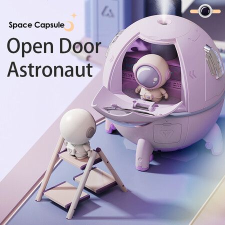 Astronaut Air Humidifier Electric Ultrasonic Aroma Essential Oil Diffuser Colorful LED Light  Mist Sprayer Gifts Color White