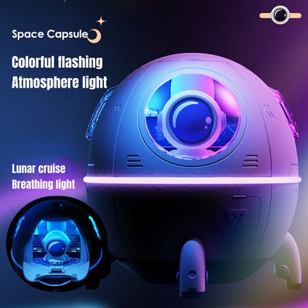 Astronaut Air Humidifier Electric Ultrasonic Aroma Essential Oil Diffuser Colorful LED Light  Mist Sprayer Gifts Color White