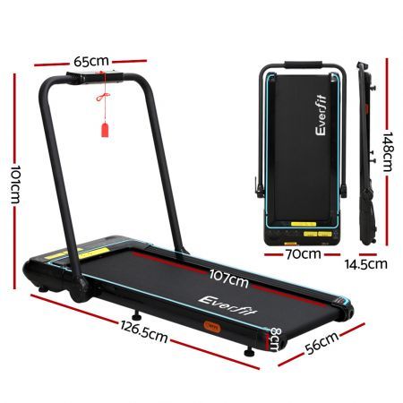 Everfit Treadmill Electric Walking Pad Home Gym Office Fitness 420mm Remote