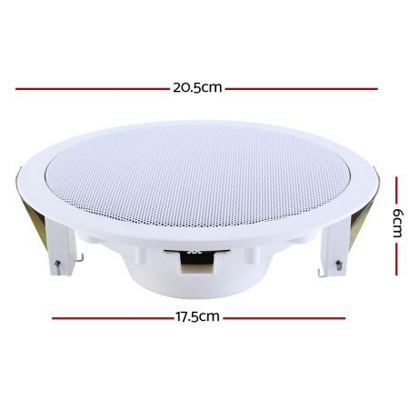 Giantz 6 Inch Ceiling Speakers In Wall Speaker Home Audio Stereos Tweeter 8pcs