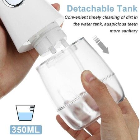 Portable Mouth Irrigator Dental Water Jet Teeth Cleaning Tools 300ML 5 Nozzles Mouth Washing Machine Color White