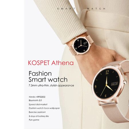 KOSPET ATHENA Fashion Smartwatch Blood Pressure Oxygen Sleep Monitor for Women