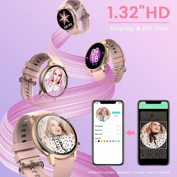 KOSPET Smart Watches for Men Compatible with Android and iPhone Pink