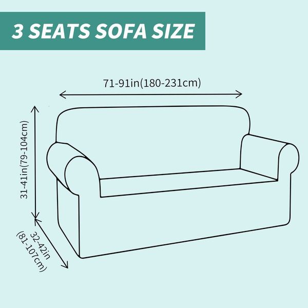 Couch Cover Latest High Stretch Sofa Covers for 4 Cushion Couch, Pet Dog Cat Proof Slipcover Elastic Furniture Protector 235-300cm