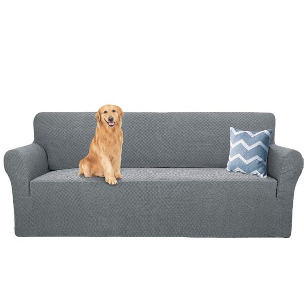 Couch Cover Latest High Stretch Sofa Covers for 4 Cushion Couch, Pet Dog Cat Proof Slipcover Elastic Furniture Protector 235-300cm