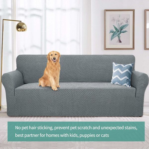 Couch Cover Latest High Stretch Sofa Covers for 3 Cushion Couch, Pet Dog Cat Proof Slipcover Elastic Furniture Protector 190-230cm