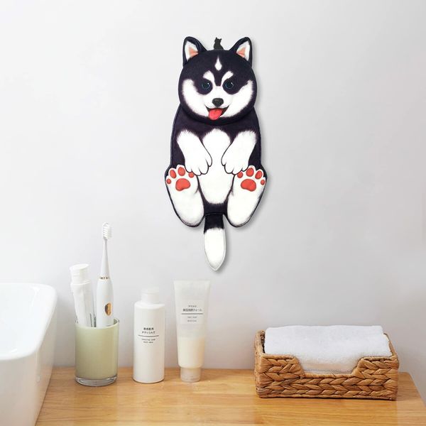 Husky Hand Towels for Bathroom Kitchen Cute Dog Decor Decorative Hanging Towels  Absorbent Soft Face Towels Housewarming  Dog Mom Gifts for Women Dog Lover