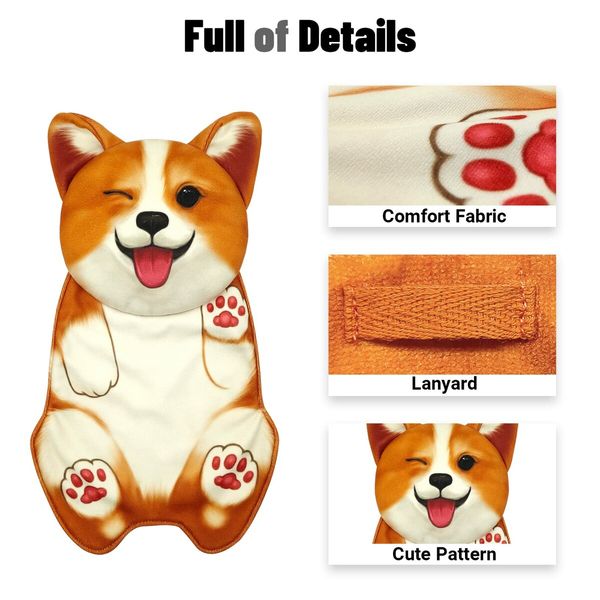 Corgi Hand Towels for Bathroom Kitchen Cute Dog Decor Decorative Hanging Towels  Absorbent Soft Face Towels Housewarming  Dog Mom Gifts for Women Dog Lover