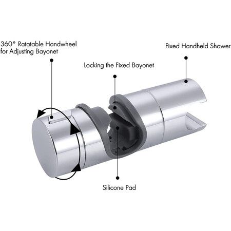 Shower Head Holder Hand Shower Holder Bracket Replacement for 18-25MM Shower Riser Rail