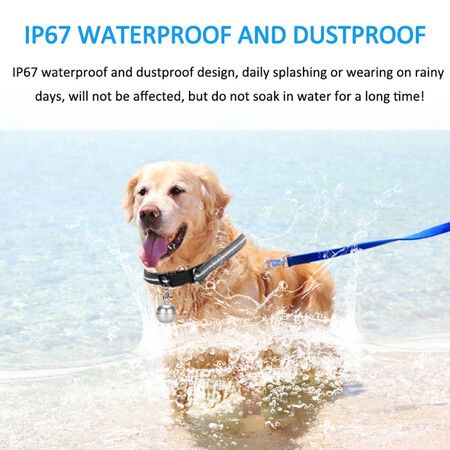 Pets GPS tracker Cat Dog Pet Tracker Collar with Bell Tracking Device Locator Waterproof IP67 Anti-lost monitor Smart Finder Free APP Color Golden