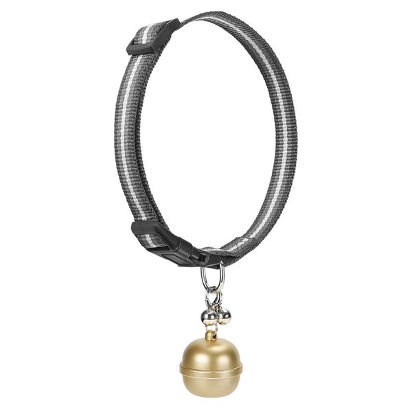 Pets GPS tracker Cat Dog Pet Tracker Collar with Bell Tracking Device Locator Waterproof IP67 Anti-lost monitor Smart Finder Free APP Color Golden
