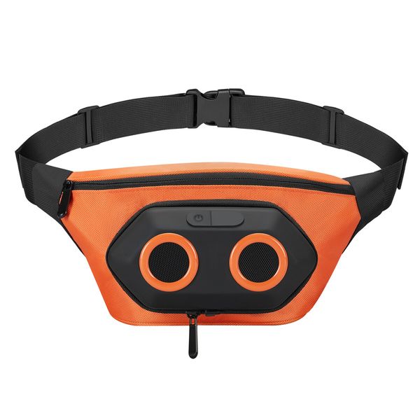 Portable Fanny Pack with Bluetooth Speaker Volume Stereo Sound Waterproof Wireless Speakers for Running Sports