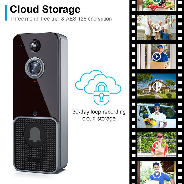 Smart Wireless Video Doorbell Digital Visual Intercom WIFI Door Bell Waterproof Electronic Doorman Home Security Camera