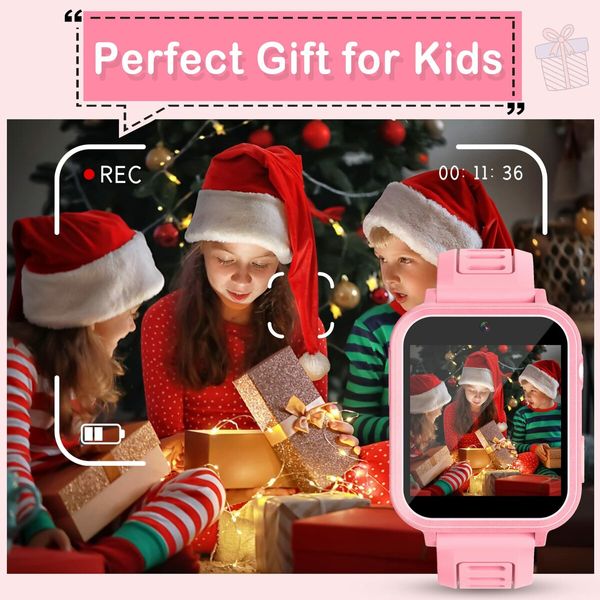 Smart Watch for Kids,Toddler Watch Toys with 24 Games Camera Video Recorder Music Alarm Calculator Calendar Stopwatch Flashlight Pedometer Birthday Gift Toys for Age3+ Boys and Girls (Pink)