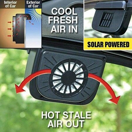 Solar Powered Car Window Windshield Auto Air Vent Cooling Fan Car Window Air Fan