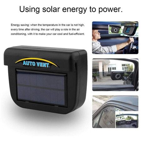 Solar Powered Car Window Windshield Auto Air Vent Cooling Fan Car Window Air Fan