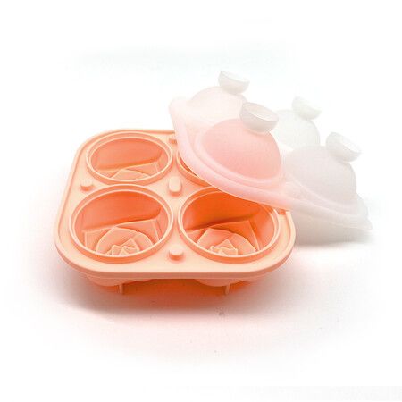 Ice Cube Trays 2 Pack, 2.5 inch 3D Rose Silicone 4 Ice Cube Trays, Reusable and BPA Free