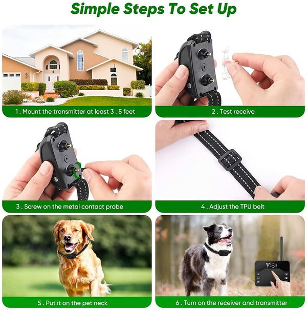 Wireless Dog Fence, Wireless Boundary Containment System for Large and Medium Dogs