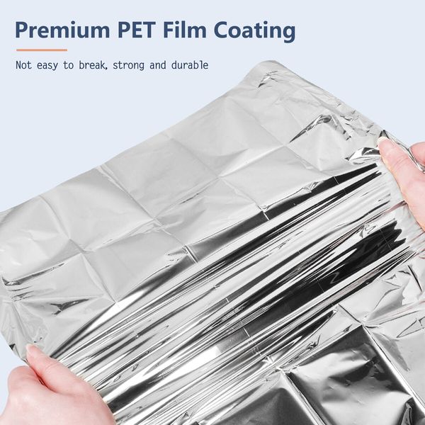 Folding Emergency Thermal Blanket Outdoor Waterproof 210Cm*160Cm Silver Survival Rescue Shelter Outdoor Camping Keep Warm