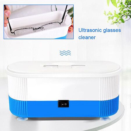 Ultrasonic Jewelry Cleaner Denture Eye Glasses Coins Silver Cleaning Machine Color Blue