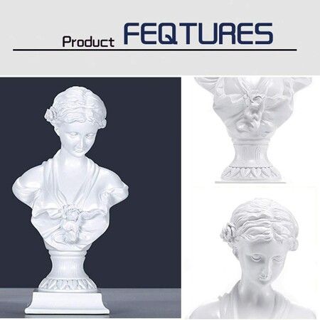 Classical Greek Venus Milo Bust Statue, Resin Sculpture Figurine for Home Decor