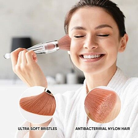 3-In-1 Foundation Brush Travel Makeup Brushes Set for Face Blush Liquid Powder Foundation Brush convenient Makeup Brushes Set