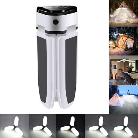 Camping Lantern LED Solar Light Rechargeable Power Bank Emergency Lamp