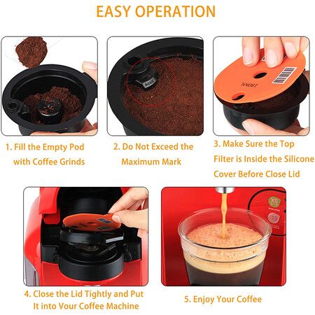 180ml Reusable Coffee Capsule Pod for Bosch Tassimo Coffee Machine (180ml)