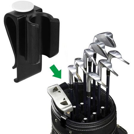 14 Pcs Plastic Golf Club Organizer Clip Putter Bag Holder Iron Driver Protector Set