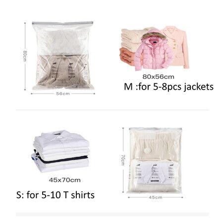 4pcs NO Pump No tool requried Sit Press Roll Compression Storage Bags Vacuum Sealer Bags Jumbo Blankets Bedding Clothes Quilts Duvets Storage Bags