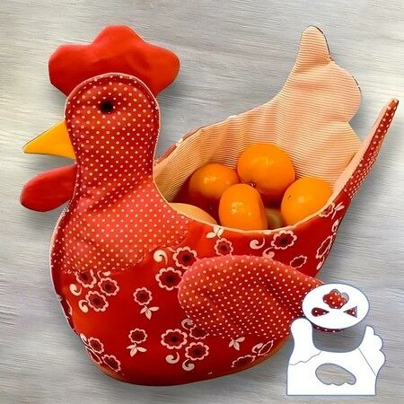 Easter Chicken Basket Template with Tutorial Cute Chick Basket Bag Pattern Acrylic Egg Basket Bag Perfect Easter Decoration Size S