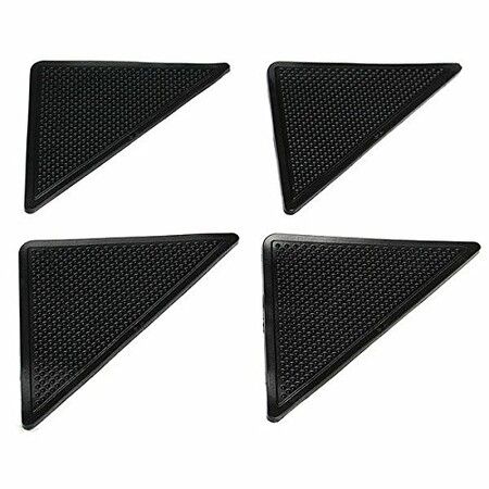 4pcs Rug Carpet Grippers Triangle Rubber Mat Sticker Reusable Non Slip Silicone Washable Grips Home Bath Room Corners Pads