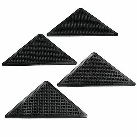 4pcs Rug Carpet Grippers Triangle Rubber Mat Sticker Reusable Non Slip Silicone Washable Grips Home Bath Room Corners Pads